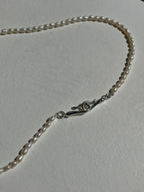 [92.5silver] hook pearl necklace