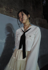 セーラータイブラウス / SAILOR TIE BLOUSE _WHITE