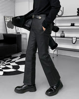 EN Coated Washing Bootcut Slim Pants