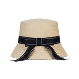 Ribbon paper bucket hat Beige