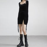 Osh velvet mini dress