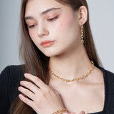 TWIST GOLD CHAIN NECKLACE (6618490765430)