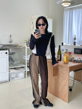 エスニックリーフプリーツパンツ