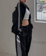 (UNISEX) f/wナイロン配色トラックパンツ