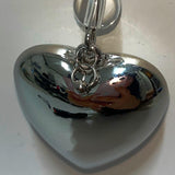 Pierced plumpy heart keychain