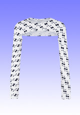 WHITE SHOULDER COVER CROP TOP (6624150323318)