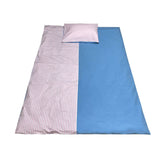 ハーフストライプベッディングカバーセット/half stripe bedding cover set - pink sky blue