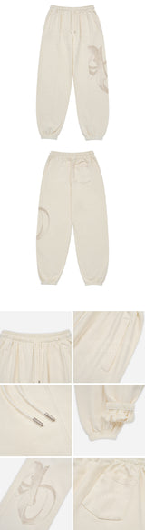 [24SS]  ハーフトーンシンボルプリンティングパンツ CREAM
