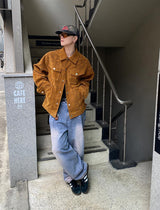 No.0026 HQ flocking trucker JK (3color)