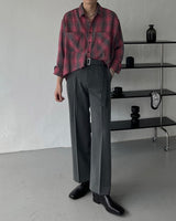 ポーニングチェッククロップカッティングシャツ