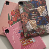 アイパッドレザーレットケース_マンゴーチューリップ / iPad Leatherette Case_Mango Tulips