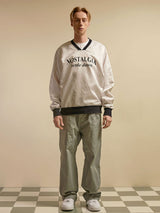 NOSTALGIA SATIN SWEATSHIRT (WHITE) (6675323289718)