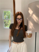 ホーリースクエアショートスリーブニット / Holly Square Short Sleeve Knit