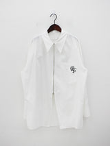 Zip-up lettering shirt (2color)