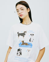 ドッグフレンドTシャツ/DOG FRIENDS TSHIRT-WHITE