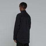 D.Eストライプドオーバーシャツ0055 / D.E Striped Over Shirt (4581019648118)