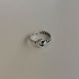 クレセントムーンレイヤードリング / crescent moon layered ring (925silver)