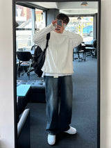ドローダークブルーデニムパンツ / DROW DARK BLUE DENIM PANTS(ONE COLOR)