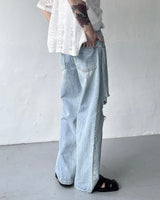 SI リブドジーンズ / SI ripped jeans (2 colors)