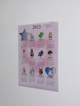2023 ラビットカレンダーポスター/2023 RABBIT CALENDAR POSTER