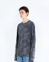 タイダイ 長袖Tシャツ ブラック/ tiedye long sleeve black (4437316763766)