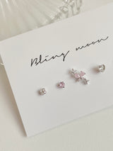 [5 set] pink butterfly piercing set