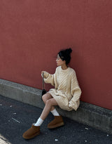 Cooking Twisted Doughnut Patterned Oversized Fit Knitwear