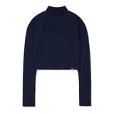 Layered Wrap Bolero Set [NAVY] (6638354038902)