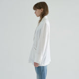 テーラードリネンジャケット / TAILORED LINEN JACKET, WHITE