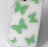 パステルブラーグリーンバタフライフォーンケース / Pastel Blur green Butterfly Phone Case