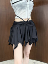 フリーストラップシャーリングミニスカートパンツ / 933. Free strap shirring mini sk-pt (2color)