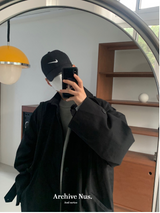 Nus. Black Mac Coat(봄 가을)