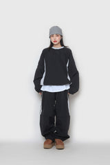 2wayナイロンスェットシャツ / two-way nylon sweatshirt