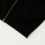 カットポイントパーカー / cut point hood zip-up - BLACK