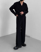 ツータック ベルト ジャンプスーツ / RO Two-Tuck Belted Jumpsuit (4 colors)