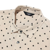 オーバーフィットドットプリントシャツ/OVERFIT DOT PRINT SHIRT-BEIGE