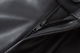 レザーポケットカーゴワイドパンツ