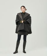 REVERSIBLE PADDING SHAWL_BLACK+GRAY (6636703547510)
