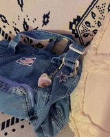 Pierced big star keychain