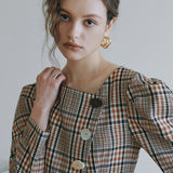 EMMA BUTTON POINT CHECK DRESS_BROWN (EEOO3OPR03W) (6622897045622)