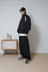 ナイロンロングバルーンパンツ/Nylon Long Balloon Pants (Black)
