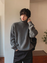 オーバーフィットハッチタートルネックニット (3 color)