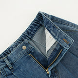 ディープタックポイントバミューダパンツ / deep tuck point denim bermuda shorts - BLUE