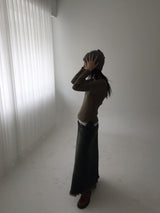 Denim maxi surgical long sk