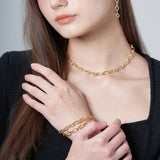 TWIST GOLD CHAIN BRACELET (6618489389174)