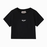 W03 ブラックコンセプトクロップTシャツ