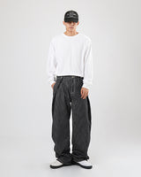 ダブルフェイスドボタンデニムパンツ/double faced button denim