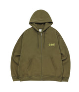 CEC ジップアップフーディ(KHAKI/起毛)