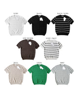 LMN cable Danjara cool short-sleeved knitwear (8 colors)