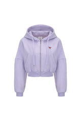 04キャットクロップフードジップアップ  / 0 4 cat crop hood zip-up - VIOLET (4579925360758)